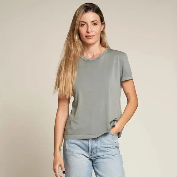 Rowan Women's T-Shirt Tyler Supima Cotton Short Sleeve Top Tee In Canyon Clay - Foto 4